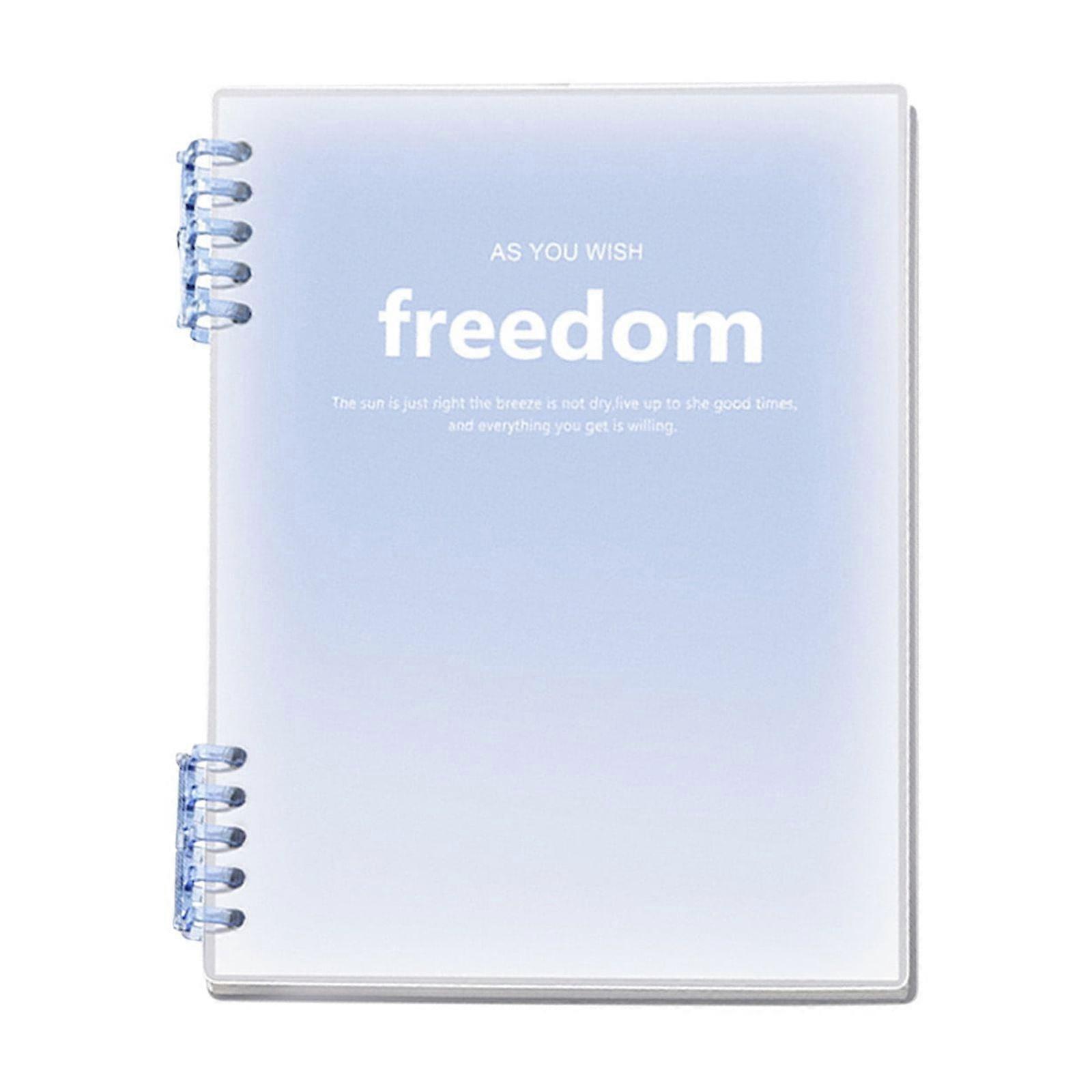 Ympuoqn 120pg Transparent Matte Coil Book, B5 Loose Leaf Notebook, Compatible with Refill Paper, Back to School Supplies
