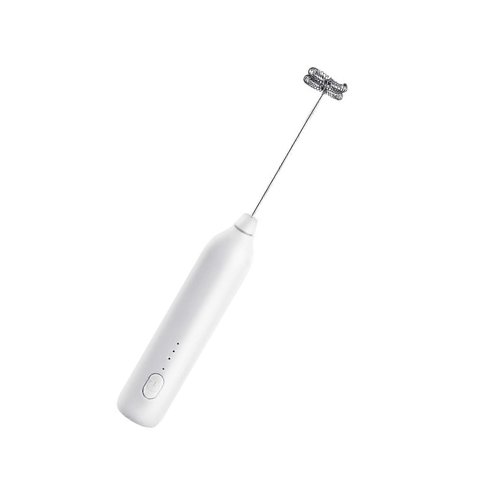 Ergonomic Milk Frothing Device 3 Adjustable Mode USB Powered Detachable Stirrer For Home Coffee Preparation  White