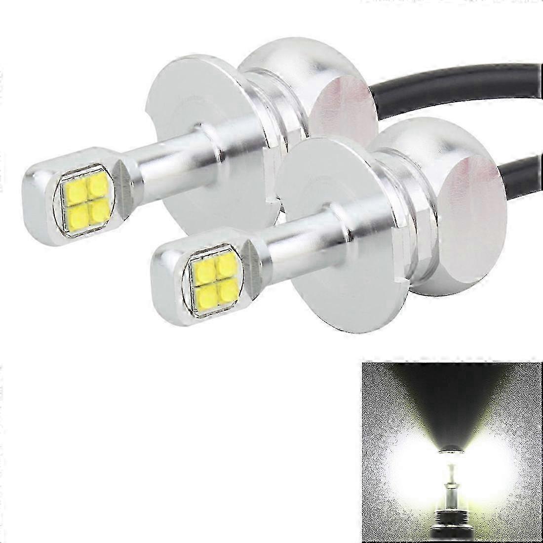 2 PCS H3 40W 800 LM 6000K 8 LEDs Car Fog Lights, DC 12V(White Light)
