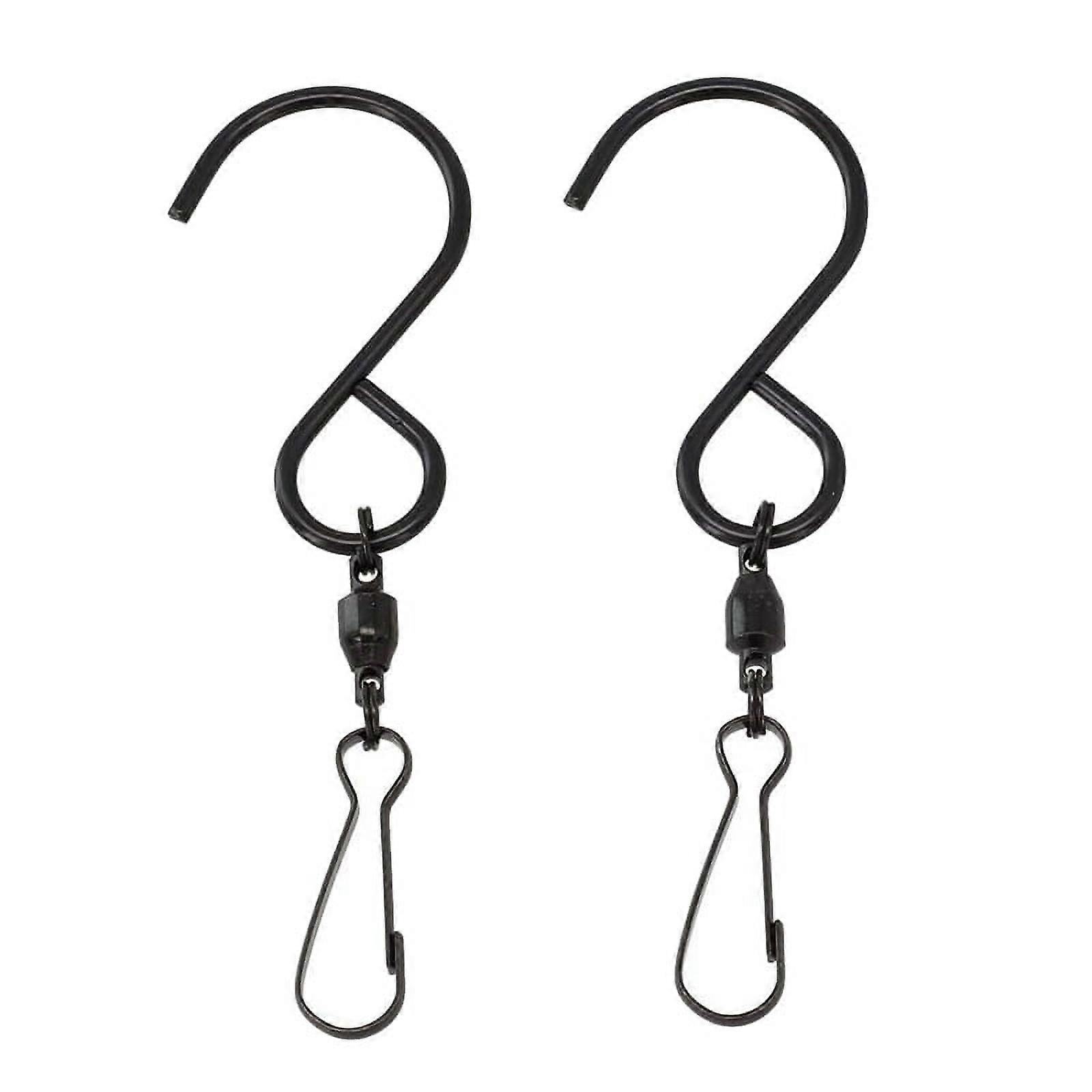 Winyuyby 2PCS Versatile Rotating Hooks for Hanging Crystal Twisters and Bird Feeders