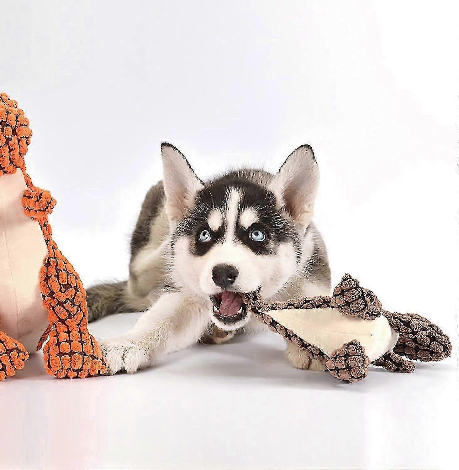 Dog Squeaky Toys, Dinosaur Plush Toys for Aggressive Chewers, Squeaky Plush Dog Toy