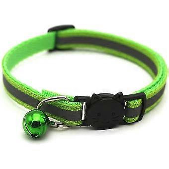 Heytea Adjustable Cat Collar Reflective with Bell 12 Colors for Pet Safety Walking
