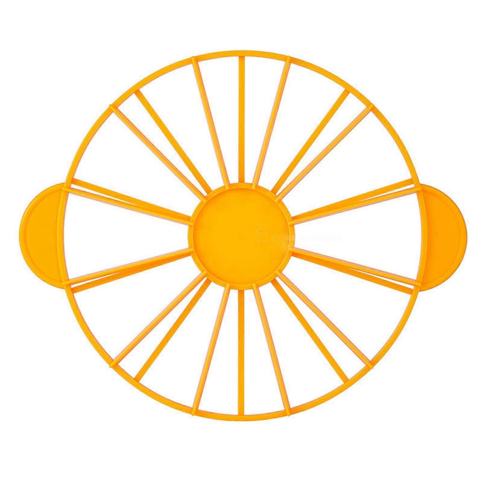 Cake Slice Divider Food Grade Round 10/12 Portion Cutter for Even Cake or Bread Slices (Yellow)