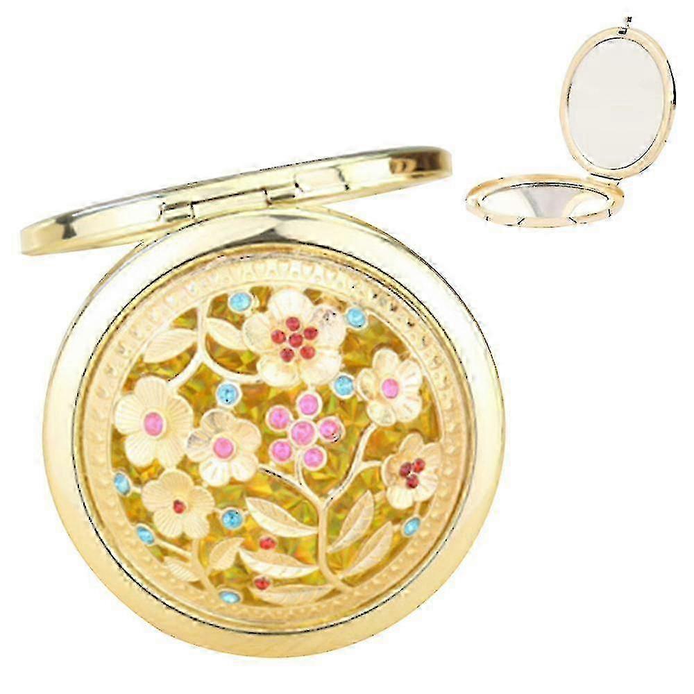 Élégant miroir compact rond style rétro cadeau
