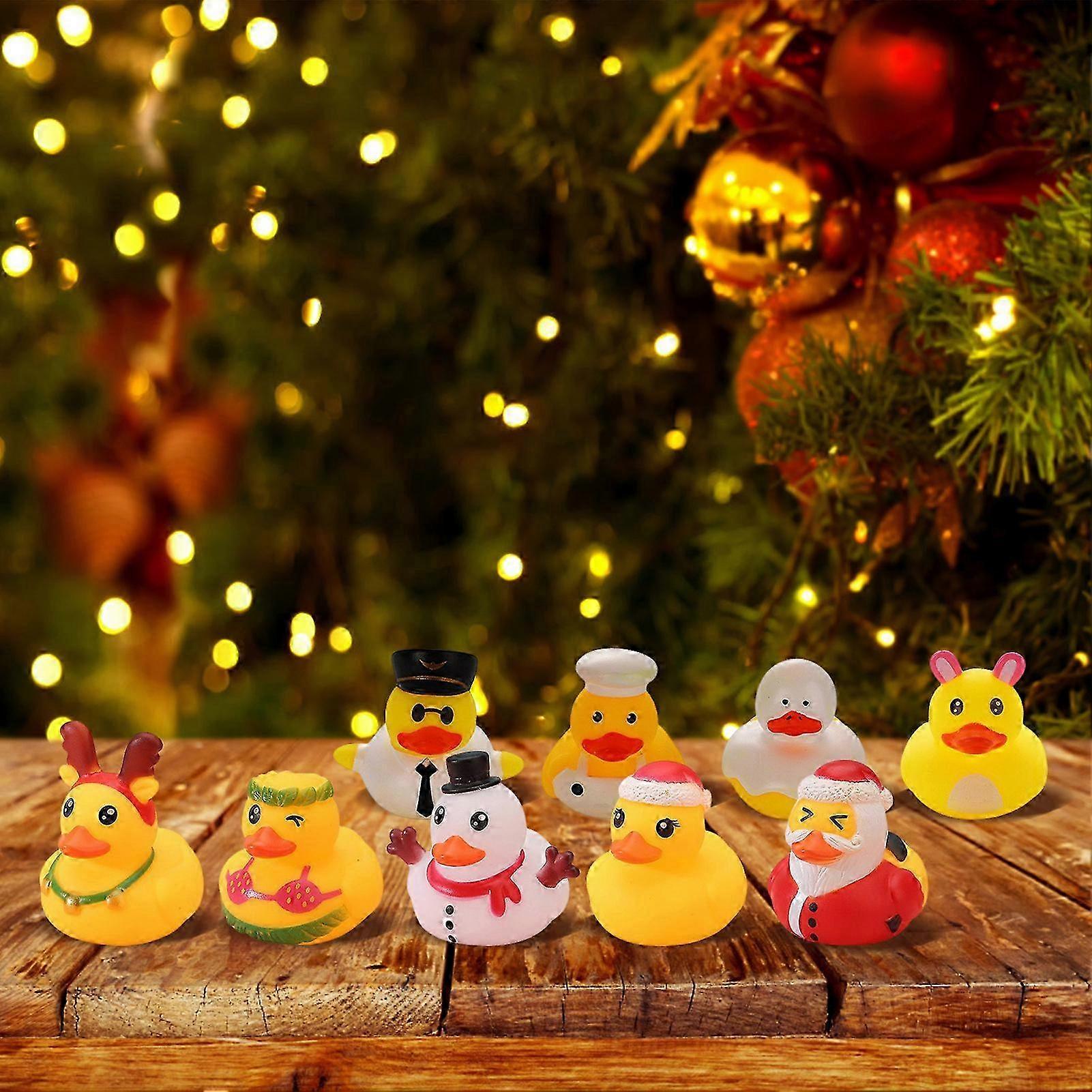 Christmas party favors with 24 duck advent calendar countdown
