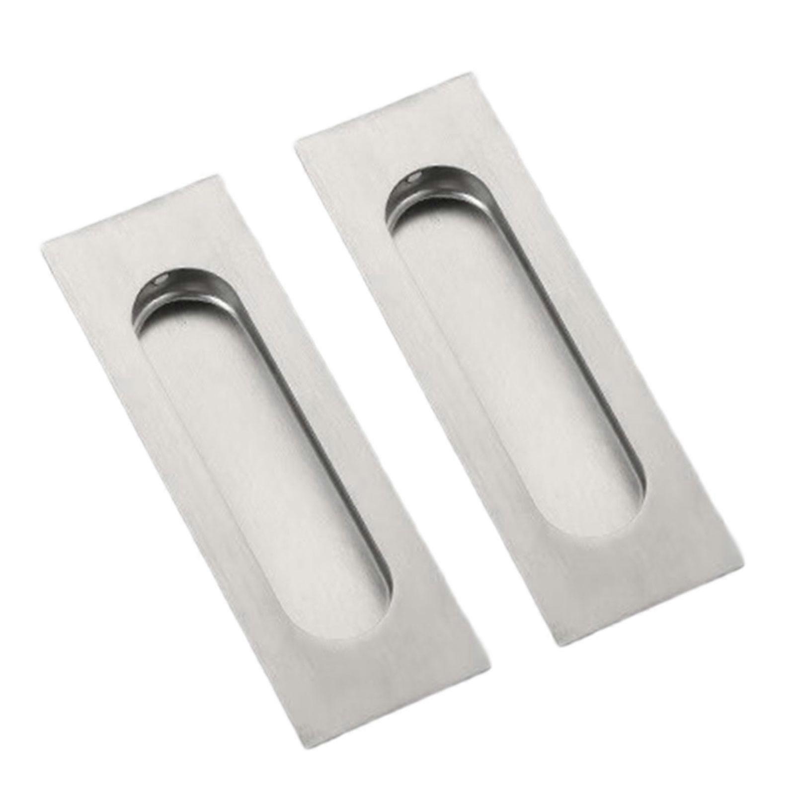 2pcs Portable Stainless Steel Door Handles With Chamfered Edges Home Decoration for Smooth Operations Daily Use  Silver