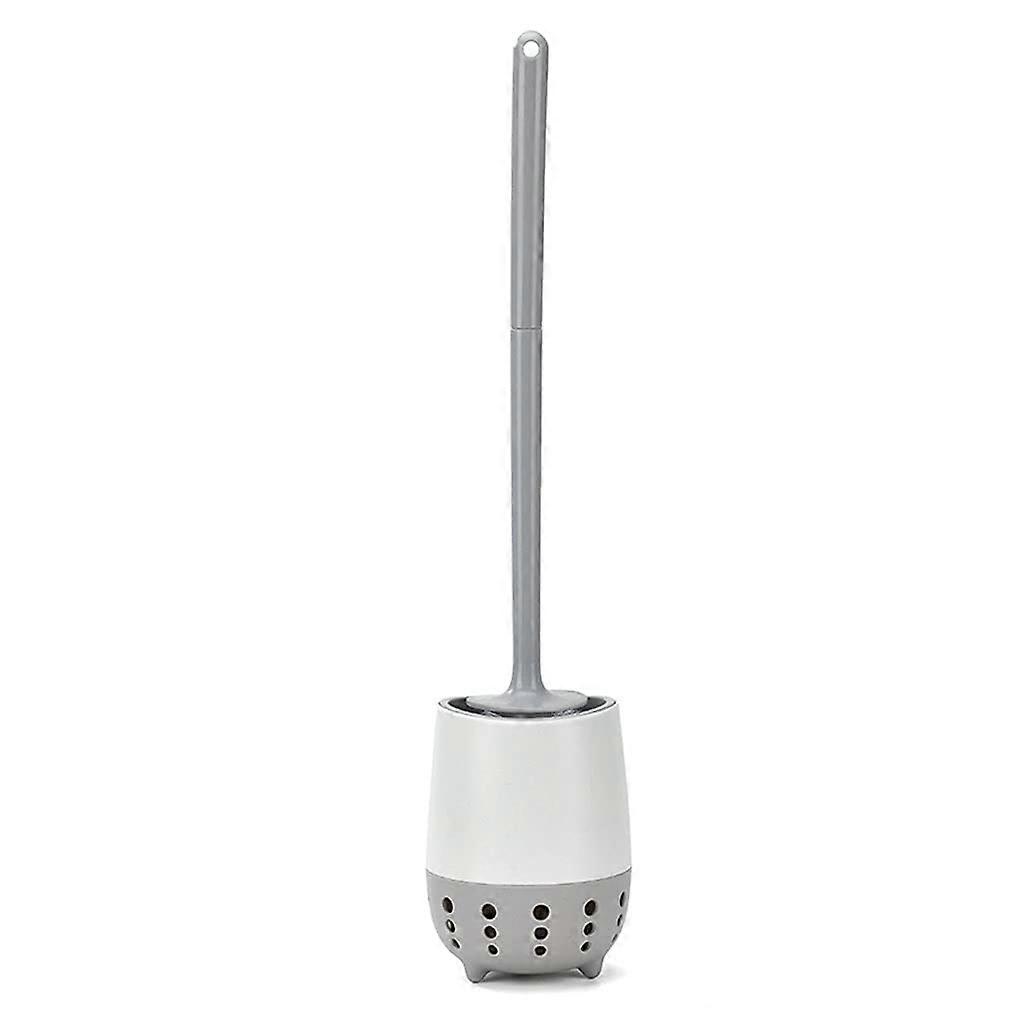 Toilet Brush and Holder Set with NonSlip Handle, Deep Cleaning for Bathroom Toilets (Color B)