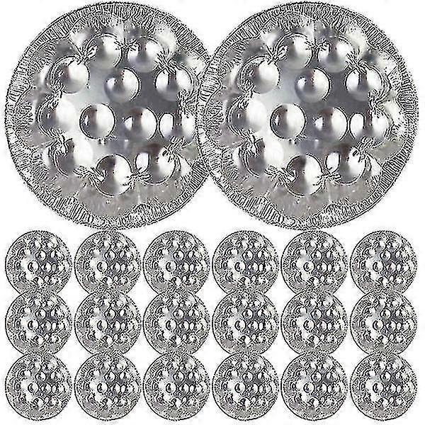 20 قطعة من أطباق خبز الحلزون، صواني الحلزون المغطاة بورق القصدير، صواني تقديم الحلزون المغطاة بورق القصدير