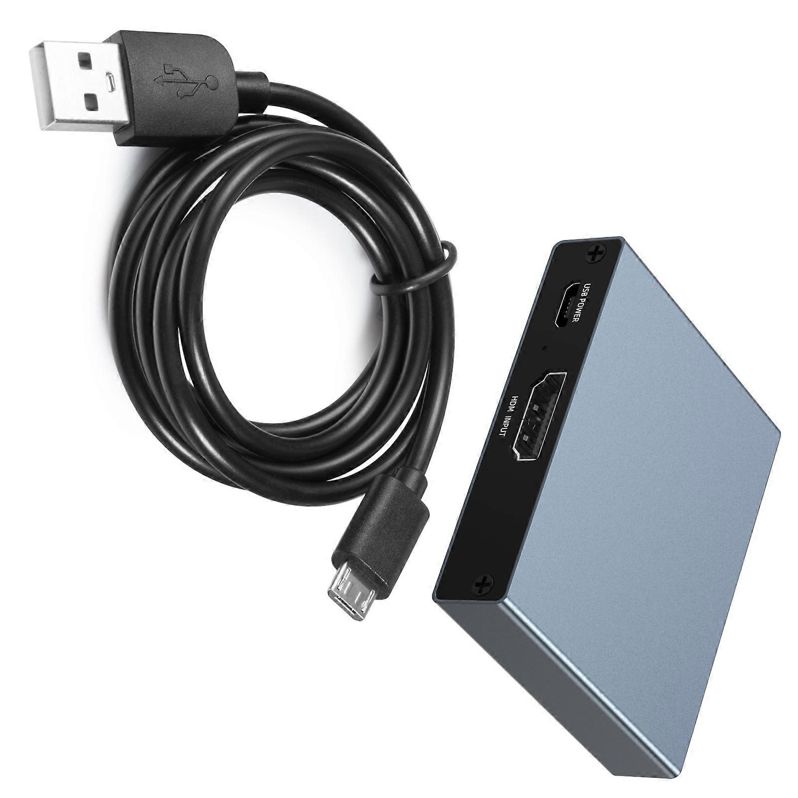 UHD Video Photocopier Double Screen Output Backs 3D Video Auto Resolution Adjustment Permanent Aluminum Housing Outlet Play For Laptop PC  Grey