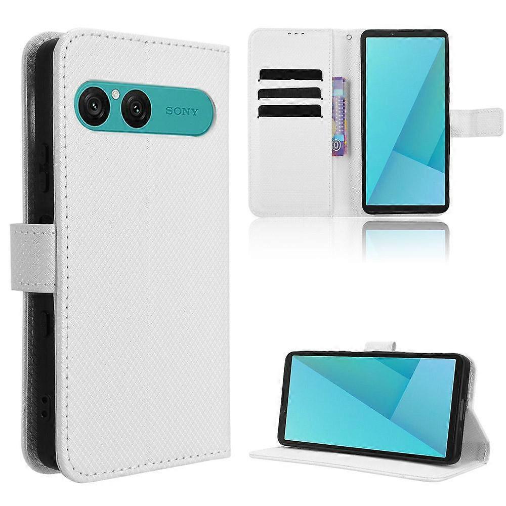 Diamond Texture Leather Phone Case For Sony Xperia 10 VII