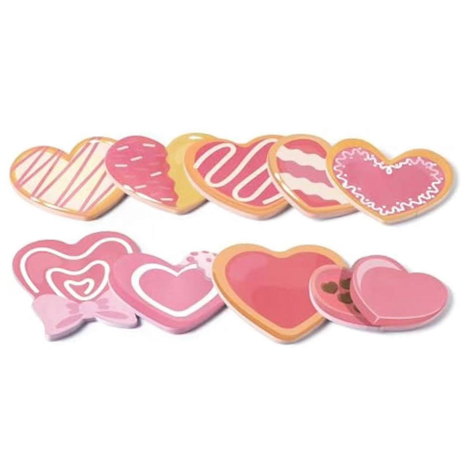 9Pcs Stick Pad Stick Notes Pad Self-Adhesive Notepads Heart Shape Designs Stick Note Pad Self Sticking Memo Pad Set Multicolor