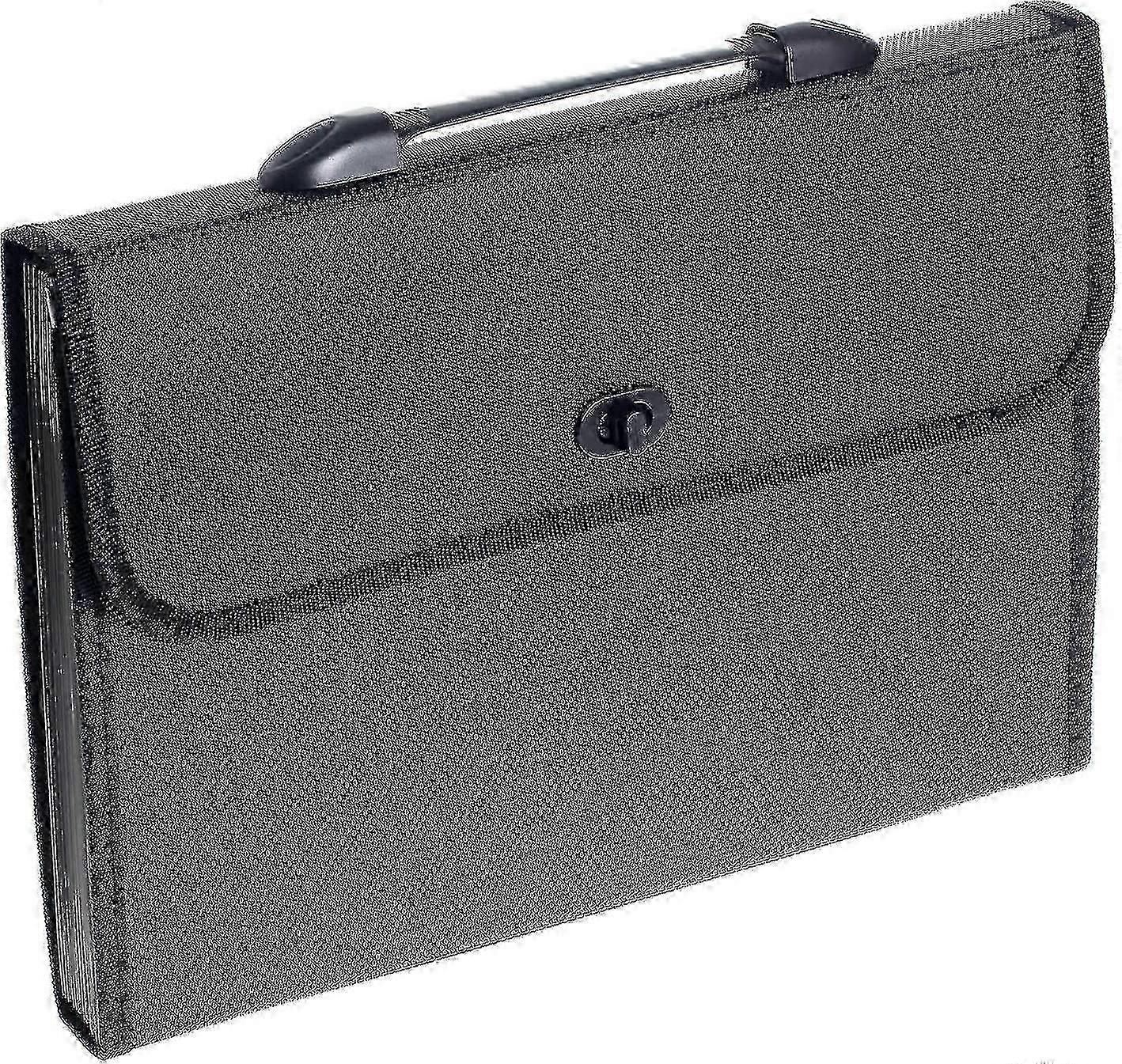 w Expandable Folder Folder A4 File With Handle 13 Pocket Folder Gusseted Folder Paper Storage Black