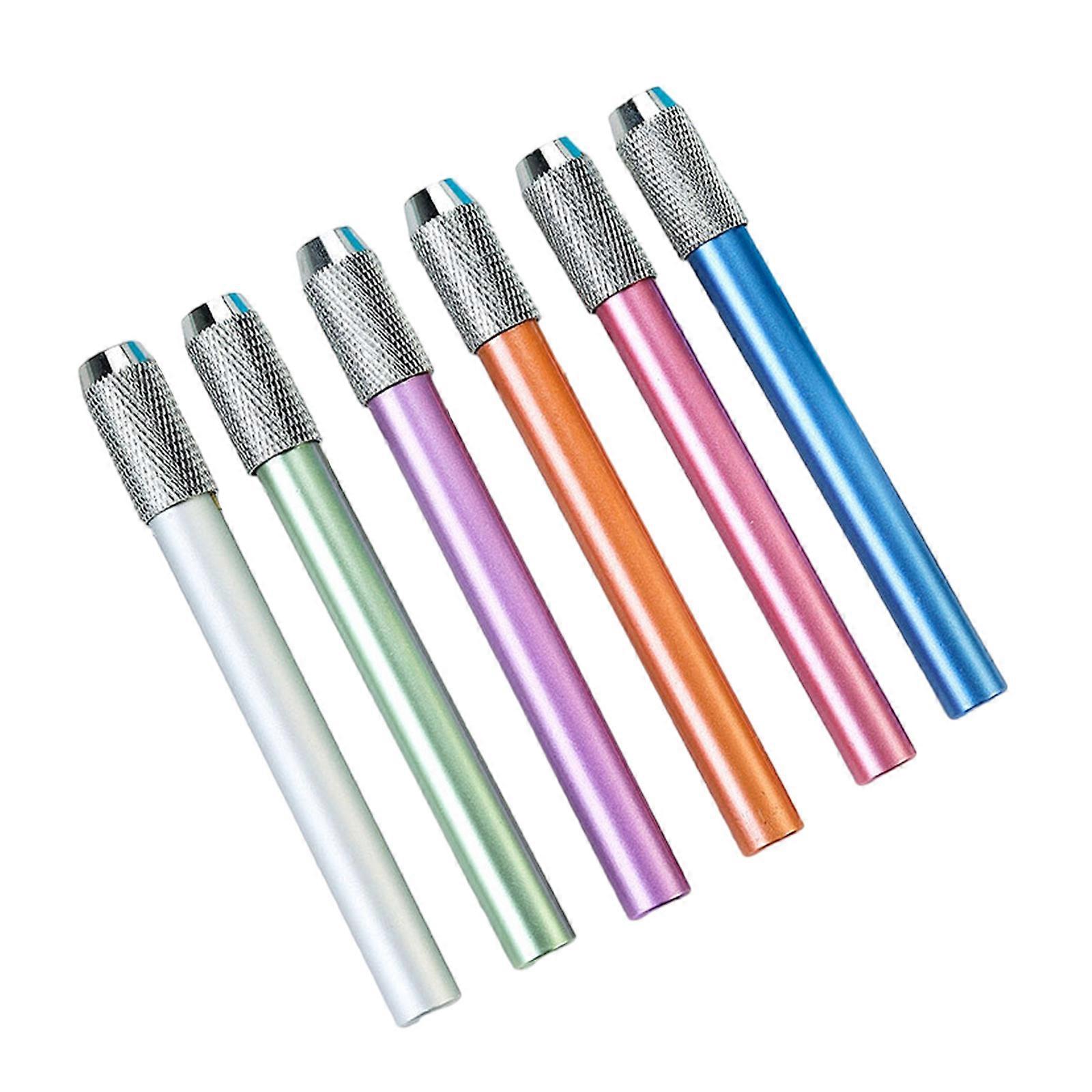 6 Pcs Pencil Extenders Pencil Lengthener 6 Color Aluminum Pen Lengthener Holder Pencil Lengthener Pencil Extender Holder Multicolor