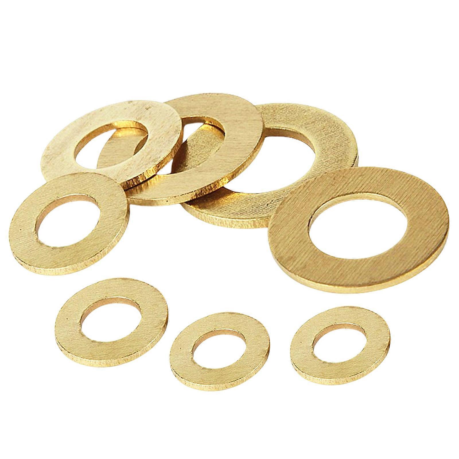 Brass Flat Washer M2M2.5M3M4M5M6M8M10 Solid Brass Gaskets Copper Metal Pad Multicolor