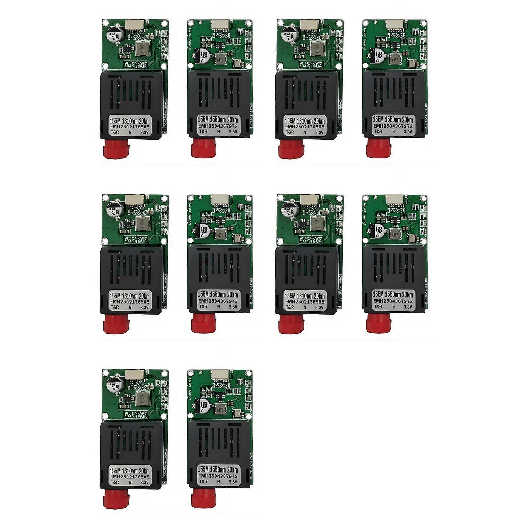 5X TTL Optical Transceiver Module for-Drone RX/TX/AV/VCC/GND Interface 20KM TTL to Fiber Optical Module