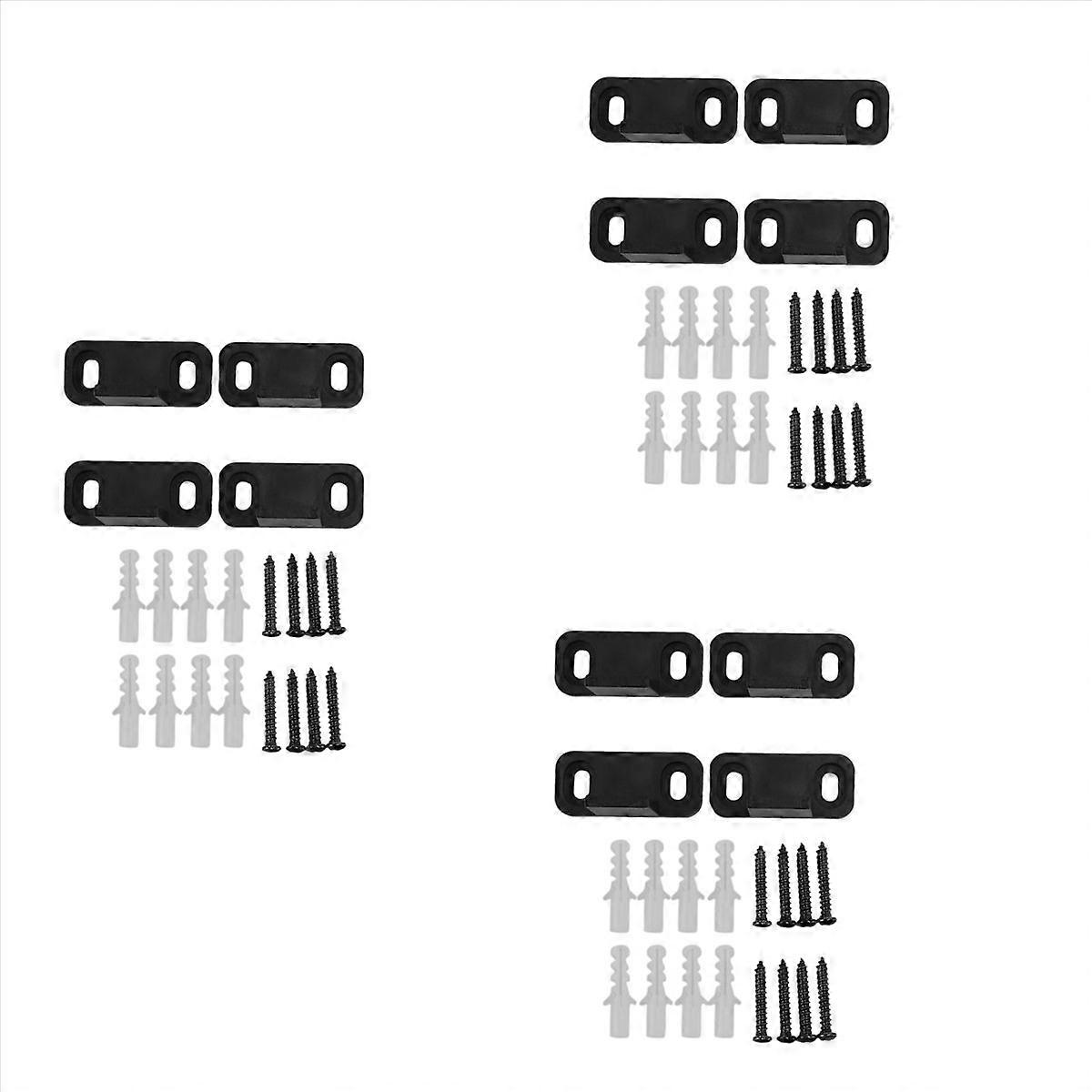 6 Set Sliding Barn Door Floor Guide Bottom Adjustable Dual Clip Floor Mounted Guide Hardware