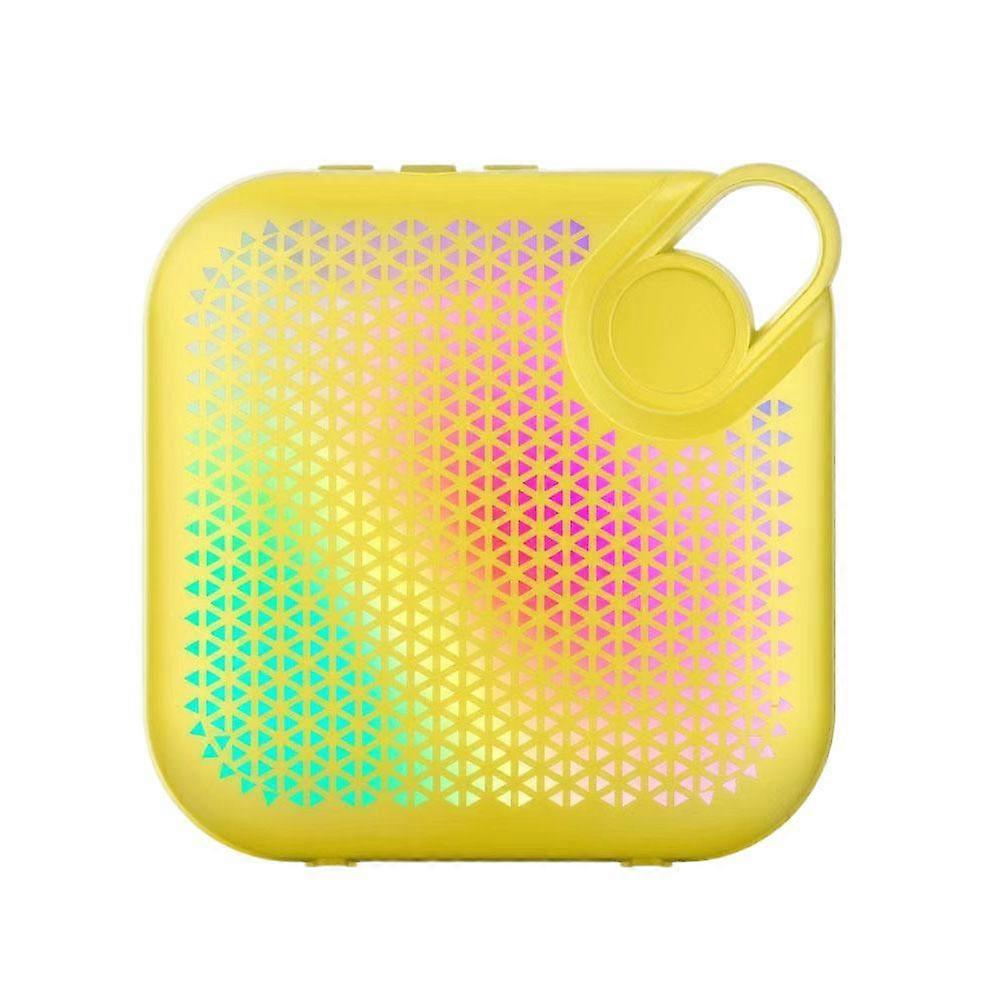 For Seven-Color Light 5W Portable Bluetooth Speaker 360° Stereo Sound Built-in Battery Desktop Audio System with Ambient Light Modes