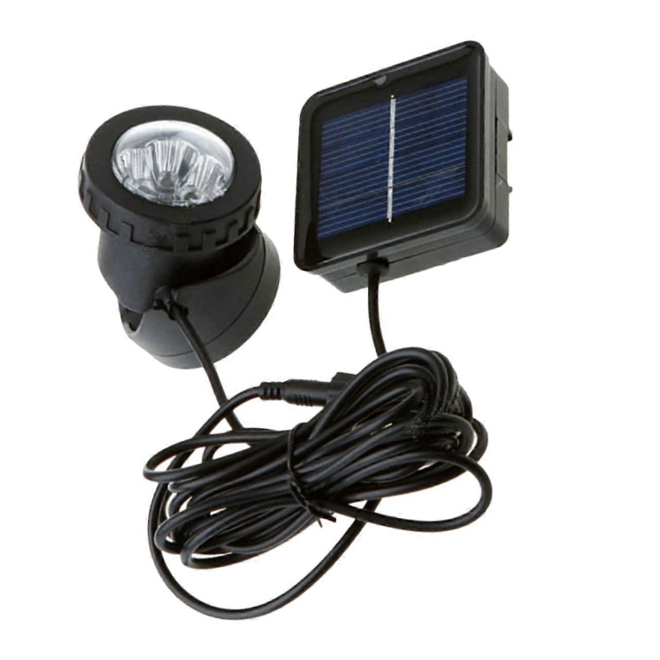 Solar Powered LED Fish Tank Light Warm White Underwater Garden Pool Lamp for Patio Pathways