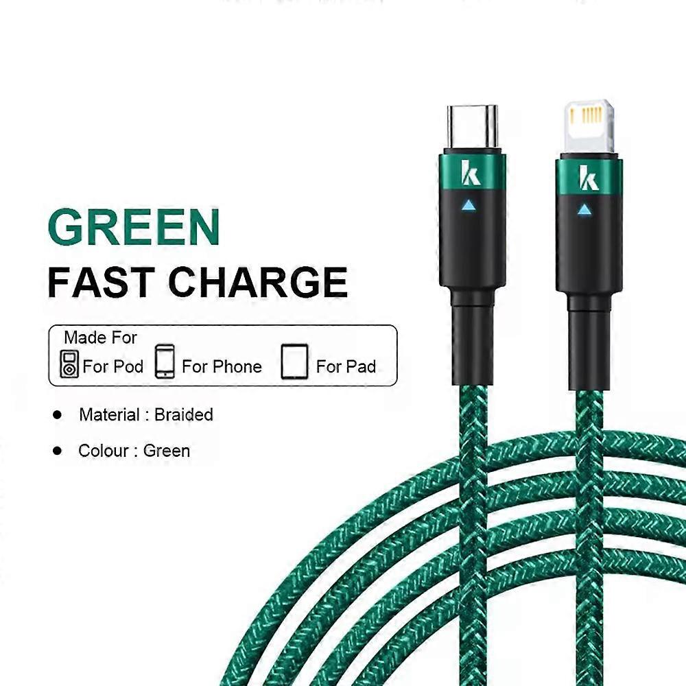 Original 20W Fast Charging PD Cable For Apple iPhone 14 12 11 13 Pro Max XS X XR 7 8 Plus Weaving Cable Type C Charger Data Cord