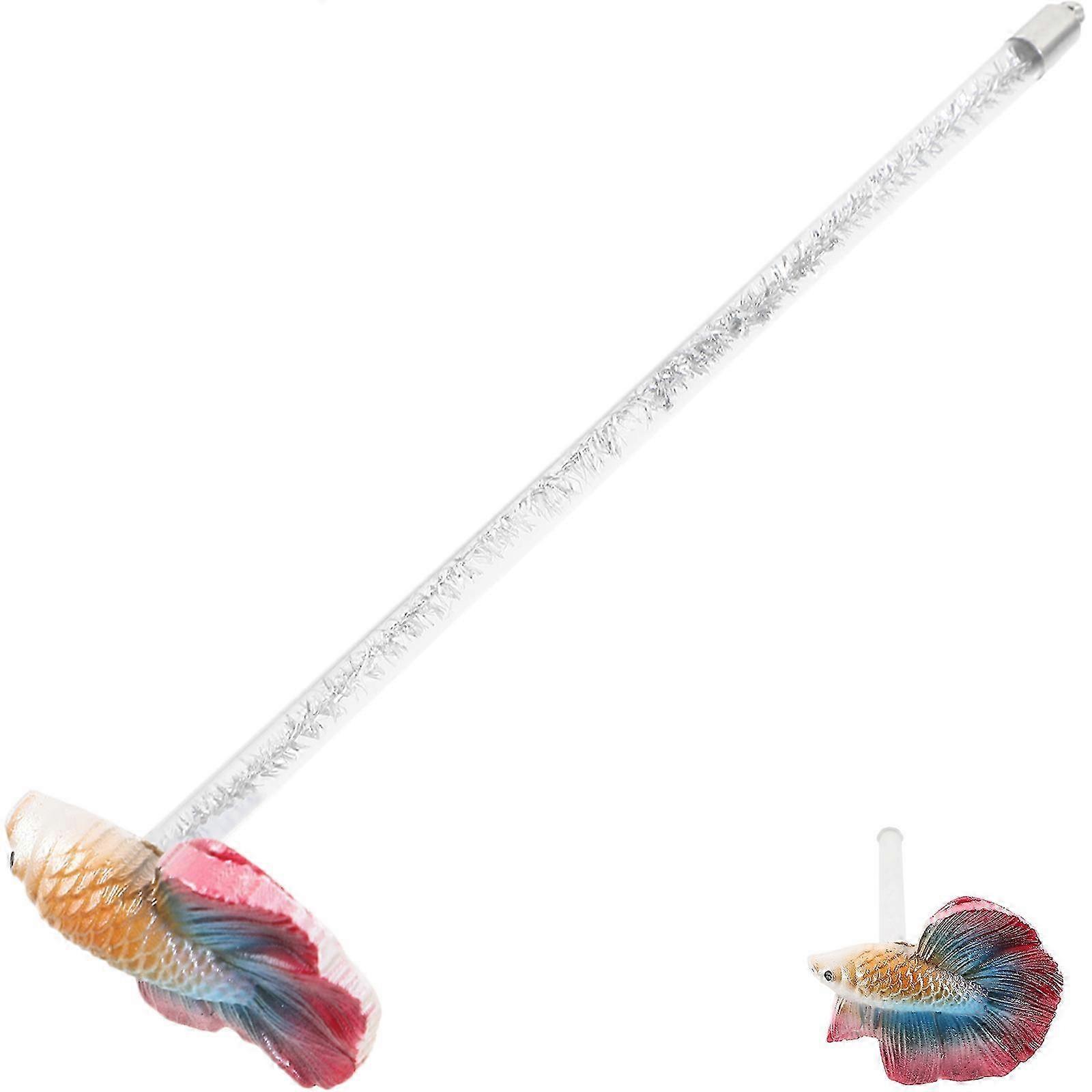 Betta Fish Training Wand Fish Tank Interactive Stick Toy Simulation Fish Modeling Wand Toy