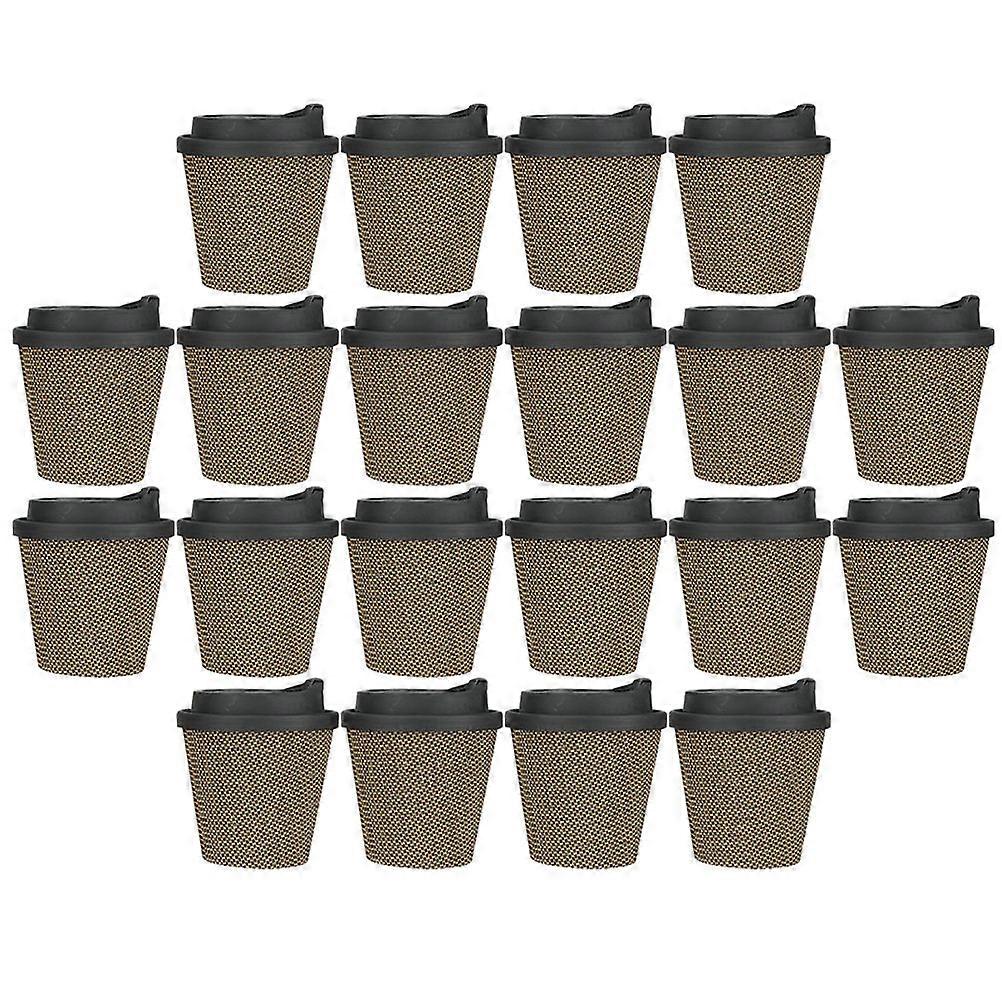 Disposable Coffee Cups Hot Milk Cups with Lids for Drinking 1Set