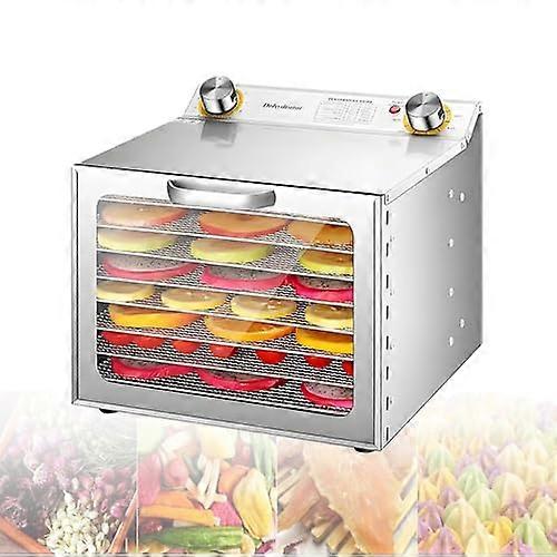 Stainless Steel Food Dehydrator 8Layer Large Capacity with Adjustable Temp Timer for Meat Vegetables