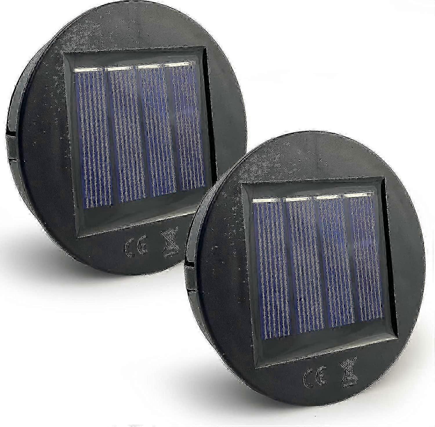 2-pack 8 cm solcellslampor för trädgårdsbruk
