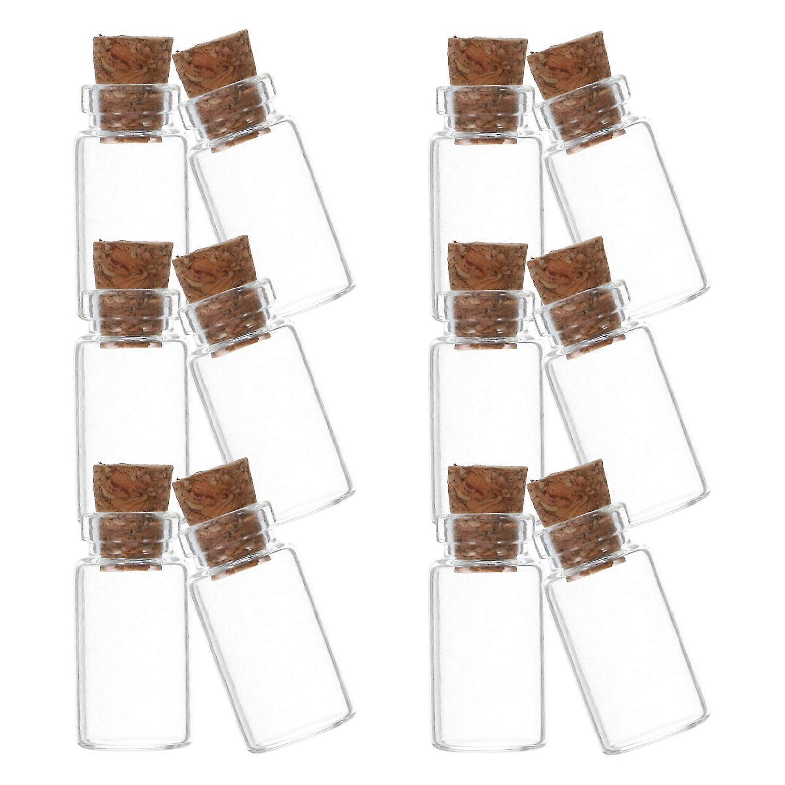 Wish Glass Vials for Storage Use with Stoppers 12Pcs