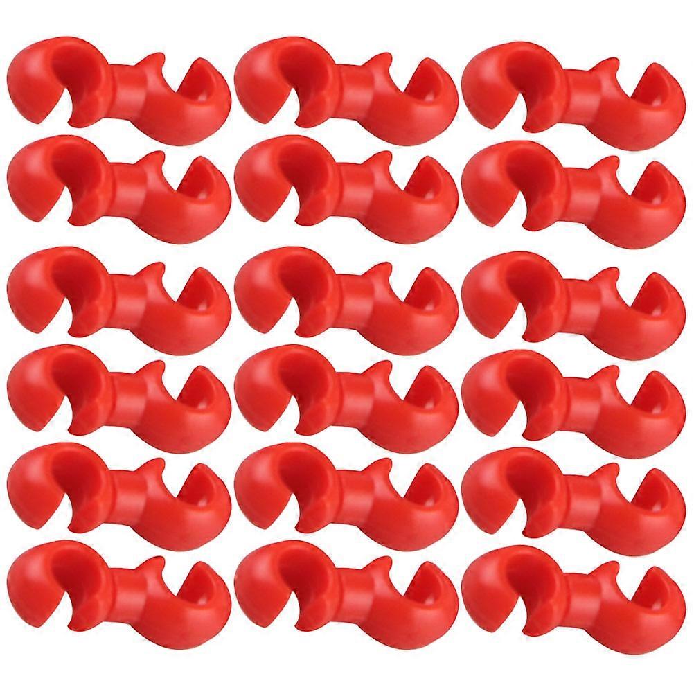Brake Clip Cable Clamp for Road Bicycle 80Pcs Durable Red Plastic