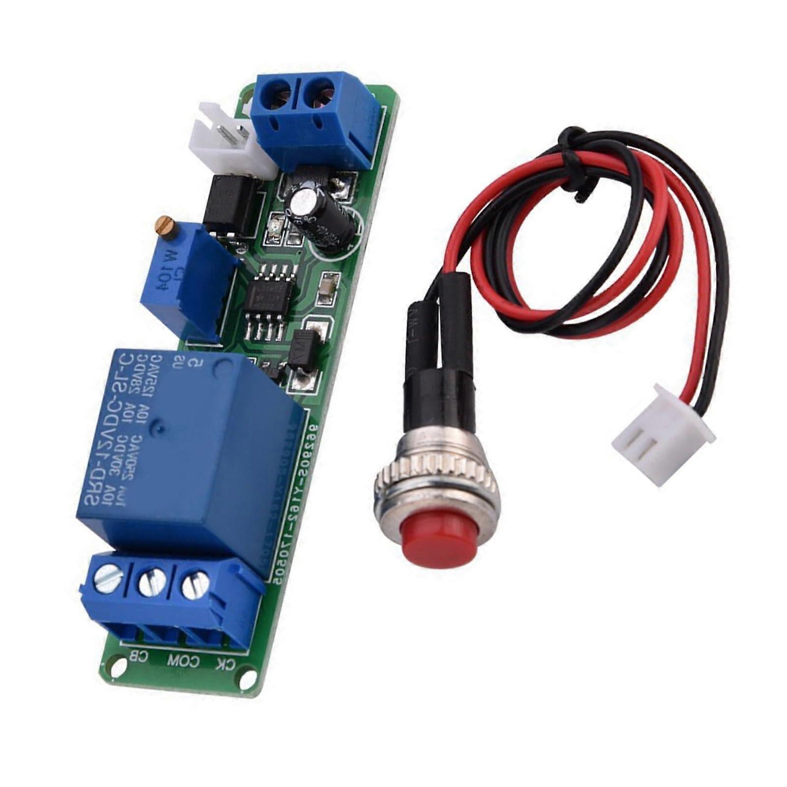 12V Adjustable Delay Timer Switch Module with 110s Relay Control for Automation