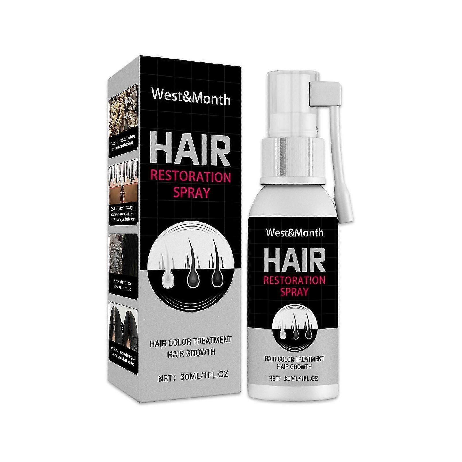 dark hair spray contains panthenol and ginger root extract