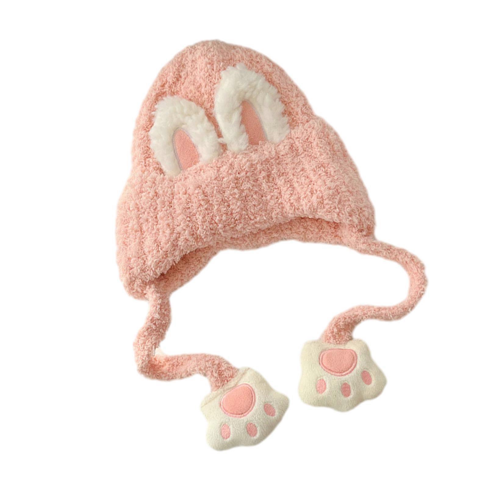 Bonnet chaud à motif animal mignon avec cache-oreilles pour garçons et filles, bonnet coupe-vent avec mentonnière multicolore