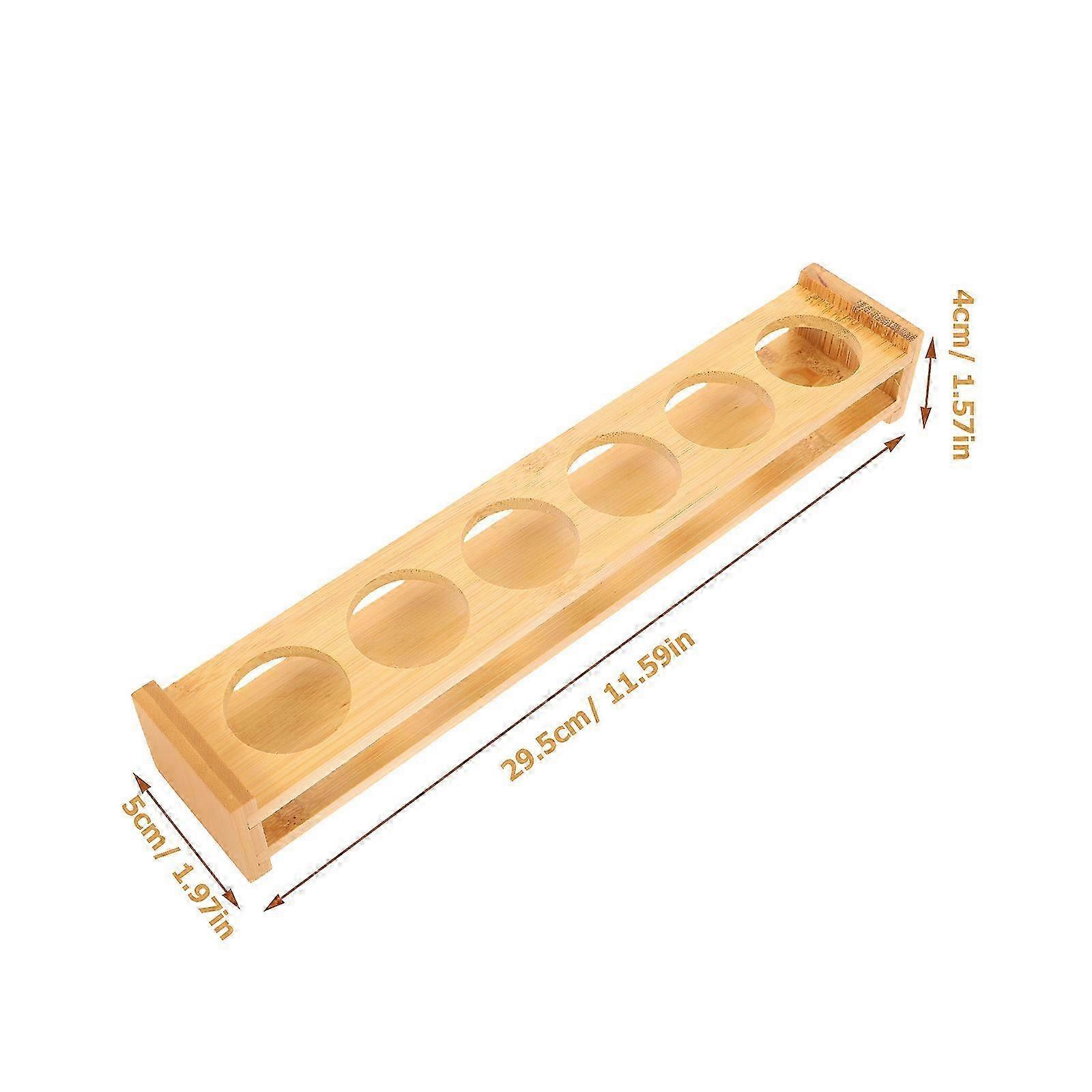 Wine Display Rack Bamboo Holder for Bar Use 1Pcs