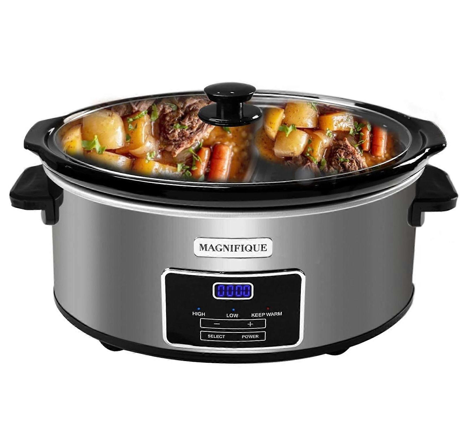 7-Quart Programmable Slow Cooker with Keep Warm, Digital Timer - Great for Family Meals, Serves 8+