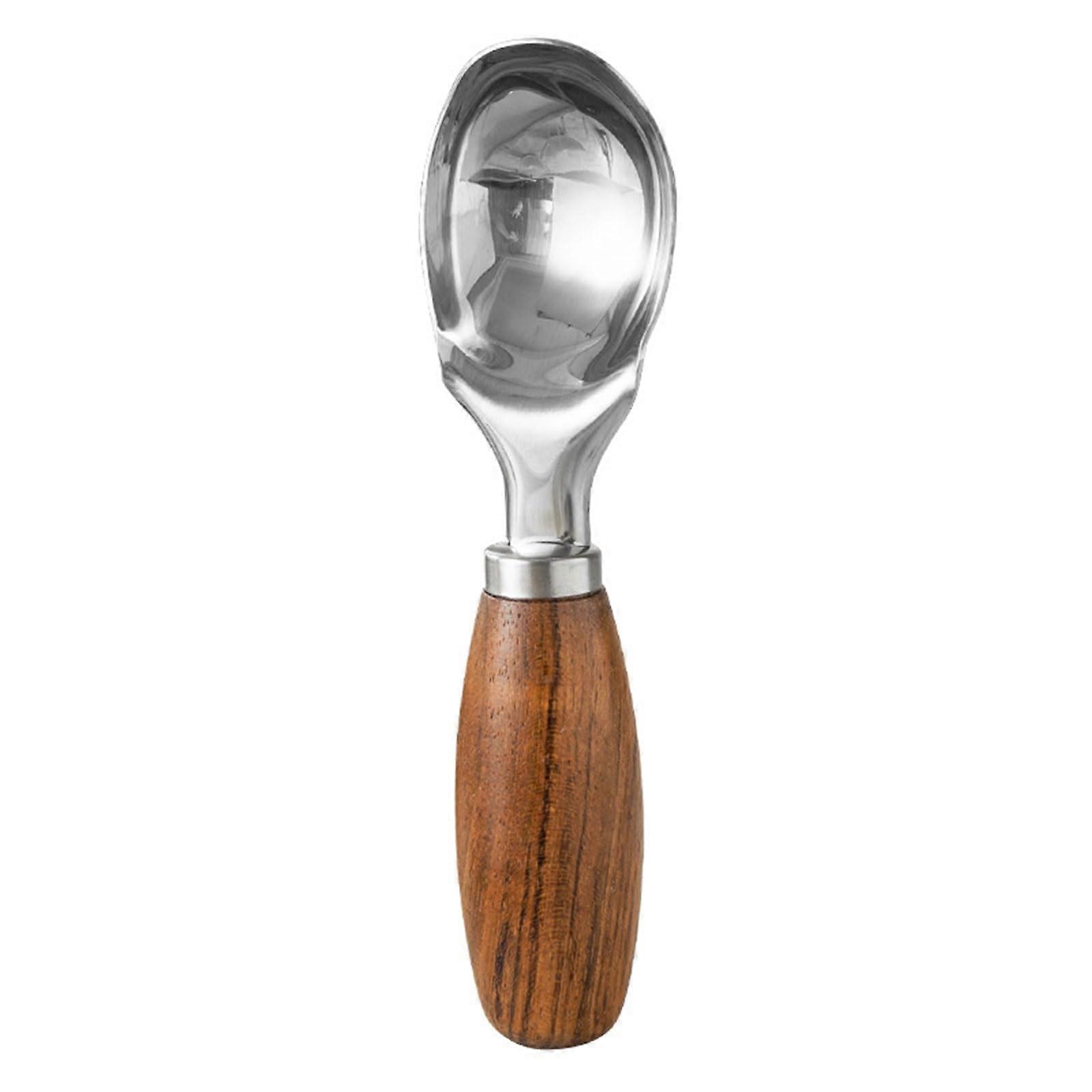 Wood Ice Cream Scoop with Ergonomic Comfort Handle for Delicate Dessert Serving