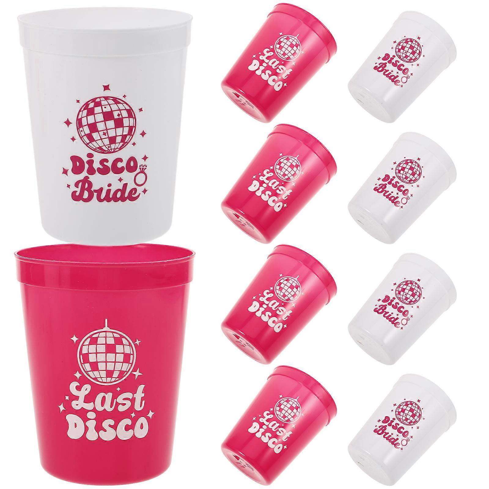 Disco Party Cups Plastic Beverage Cups for Storage Use 10Pcs