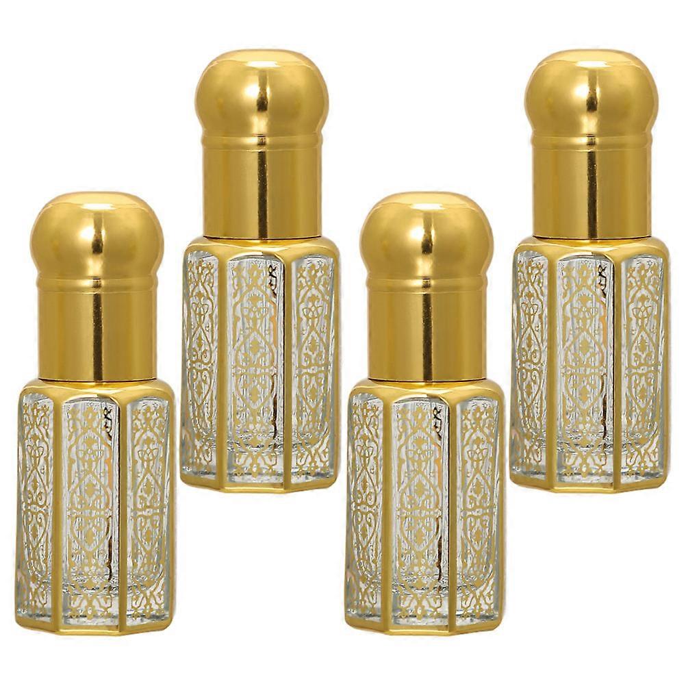Middle East Perfume Sample Bottles for Storage Use 4Pcs Refillable Dropper Bottles