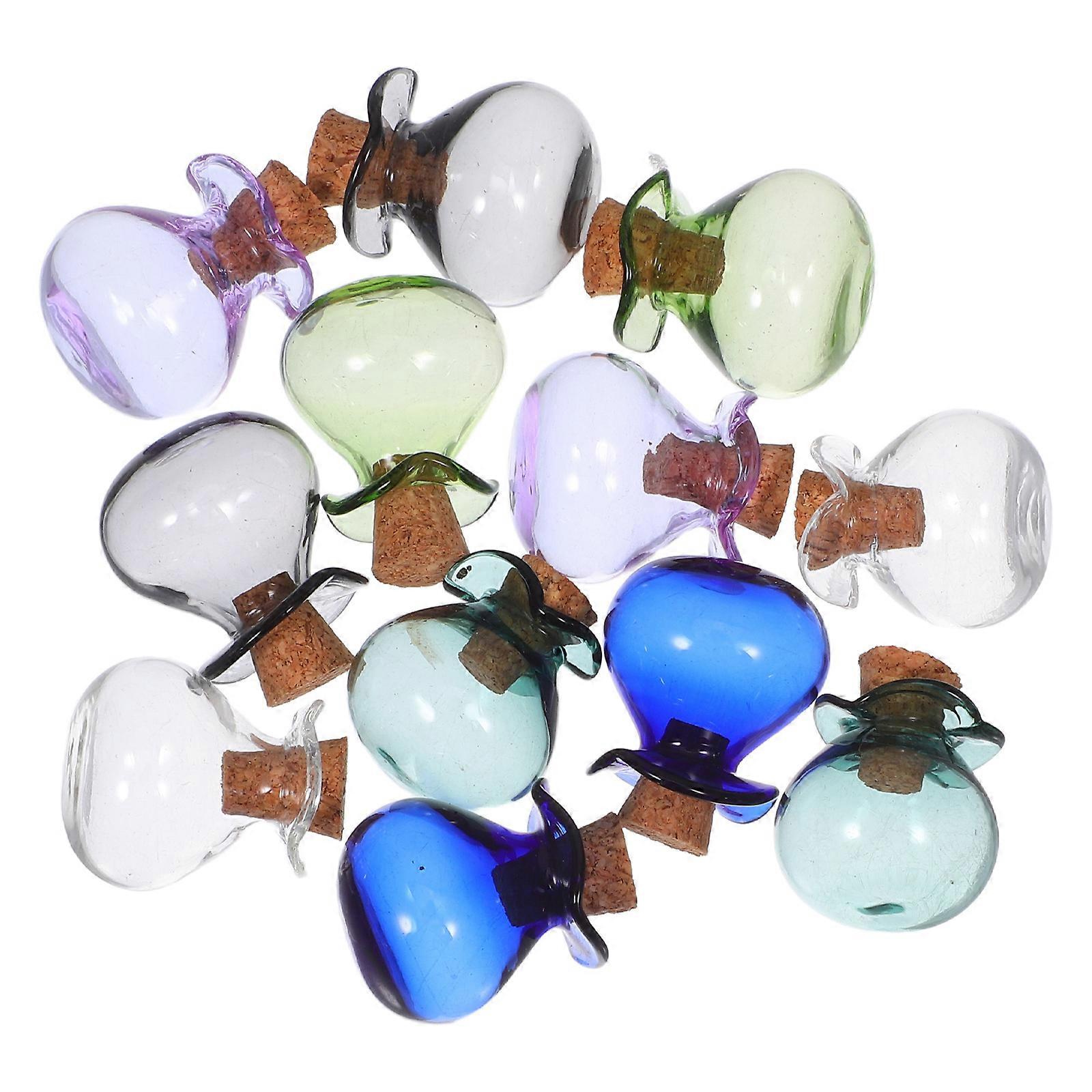 Assorted Vials with Cork for DIY Decoration 12Pcs Miniature Bottles