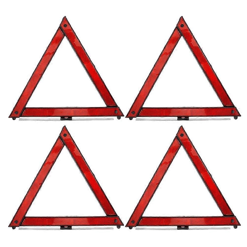 Vehicle Safety Sign for Warning Triangle Use Including 4Pcs Reflectors