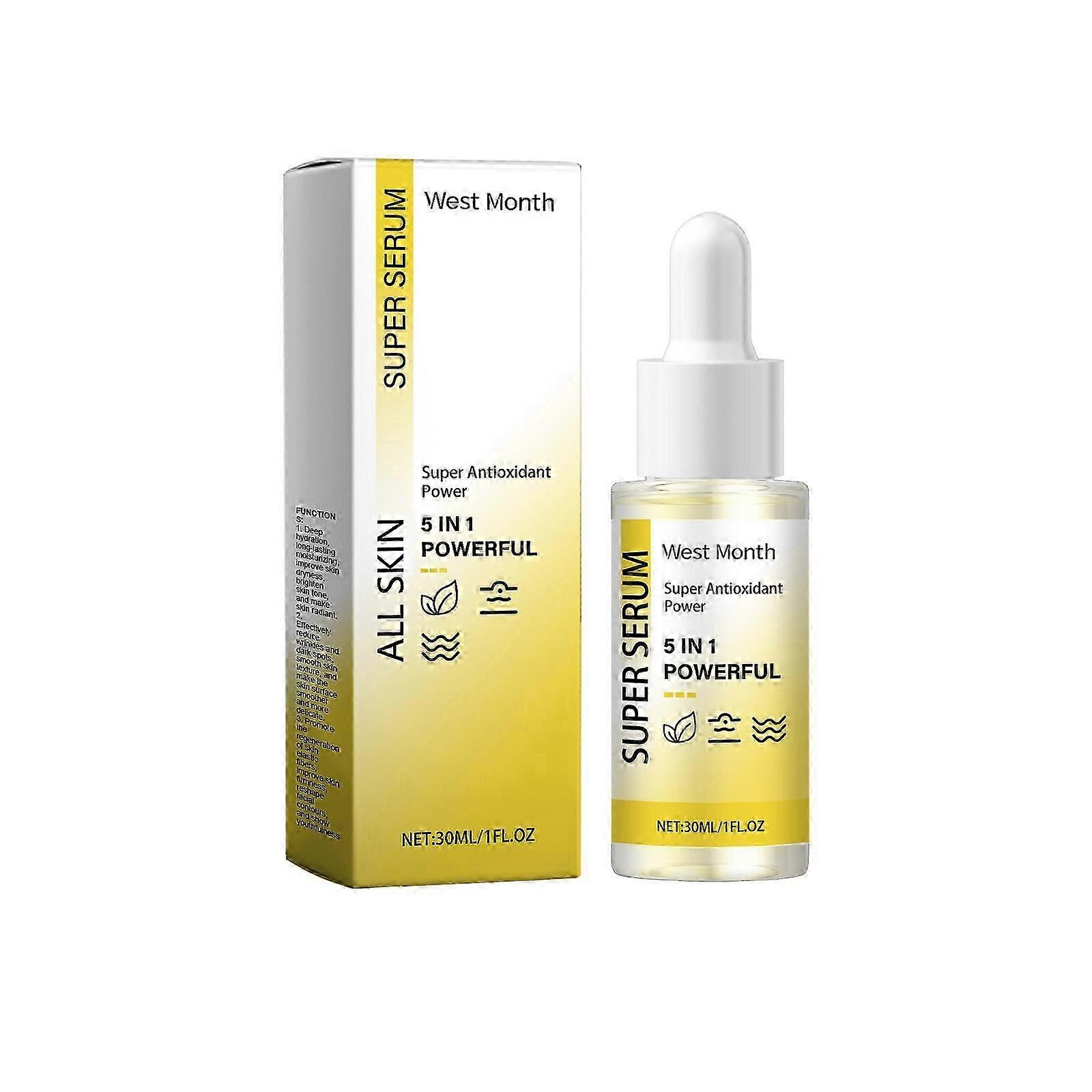 5-in-1 Hydrating & Anti-Aging Facial Serum with Vitamin E & Centella, 30ml