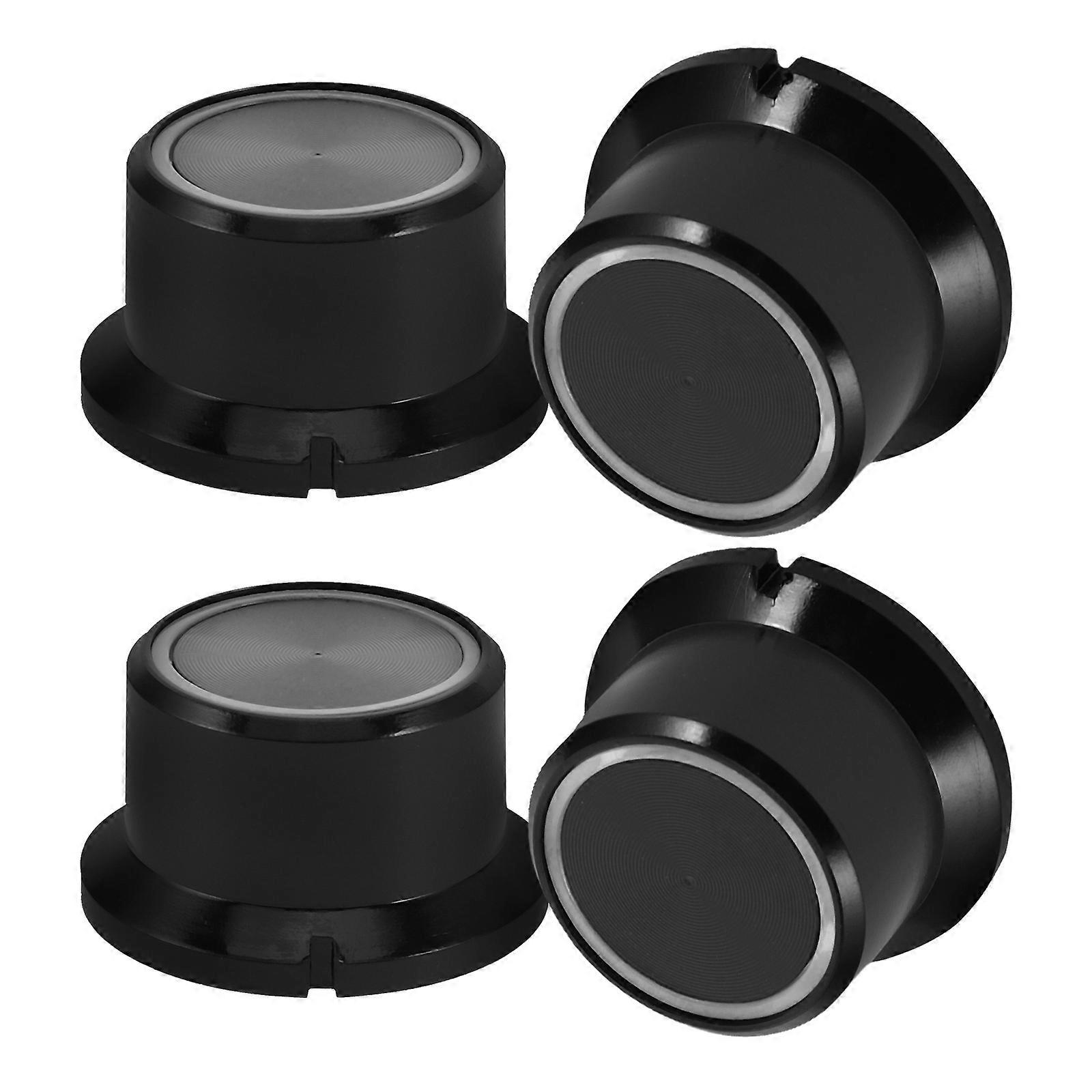 Amplifier Audio Knobs Volume Control for Home Use 4Pcs Black Plastic