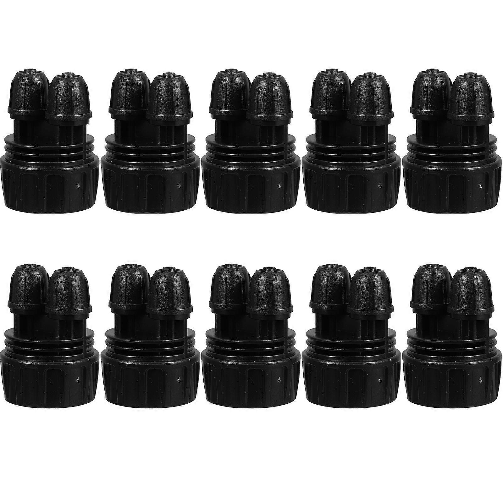 Irrigation Hose Connector 10Pcs Reusable Garden Adapter with Dual Locking