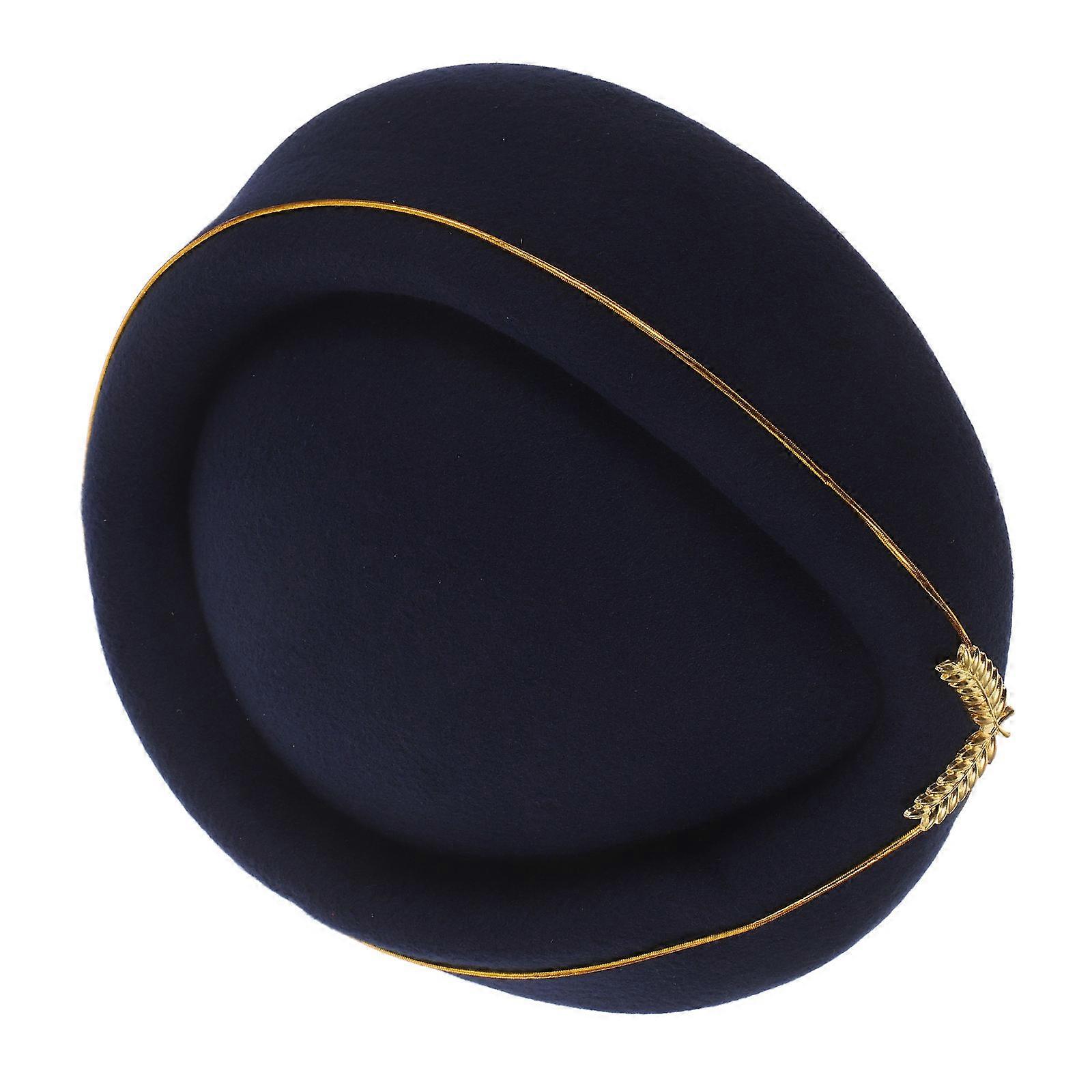 Stewardess Hat Woolen for Cosplay Performance 3Pcs Air Stewardess