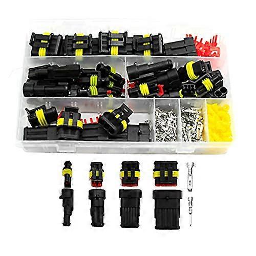 Waterproof Automotive Connectors Kit with Quick Wire Connection, 16 Pin Sealed Plug Set