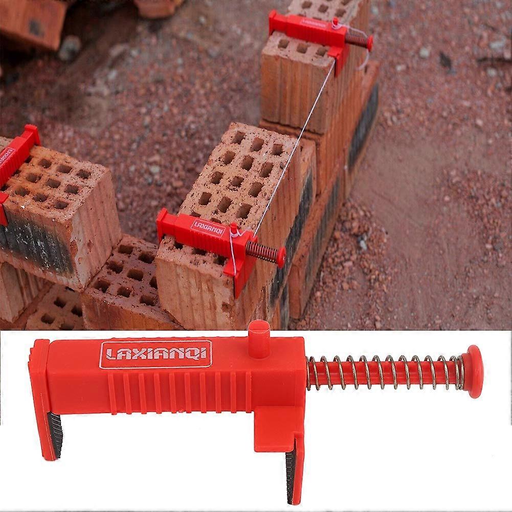 2PCS Brick Line Holder with Spring Loaded Clamp and Rubber Grip for Masonry Corner Bricklaying