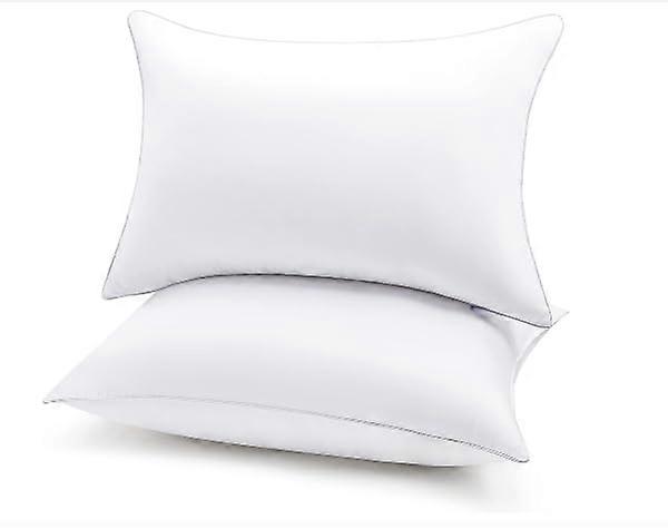 Standard Size Bed Pillows Set of 2, Hotel Quality Cooling Down Alternative for Side and Back Sleepers