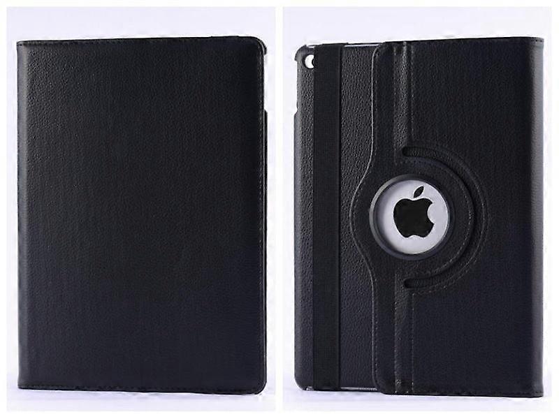 Case For Ipad 2018 9.7 Black Rotating Leather Litchi Texture Stand Batch