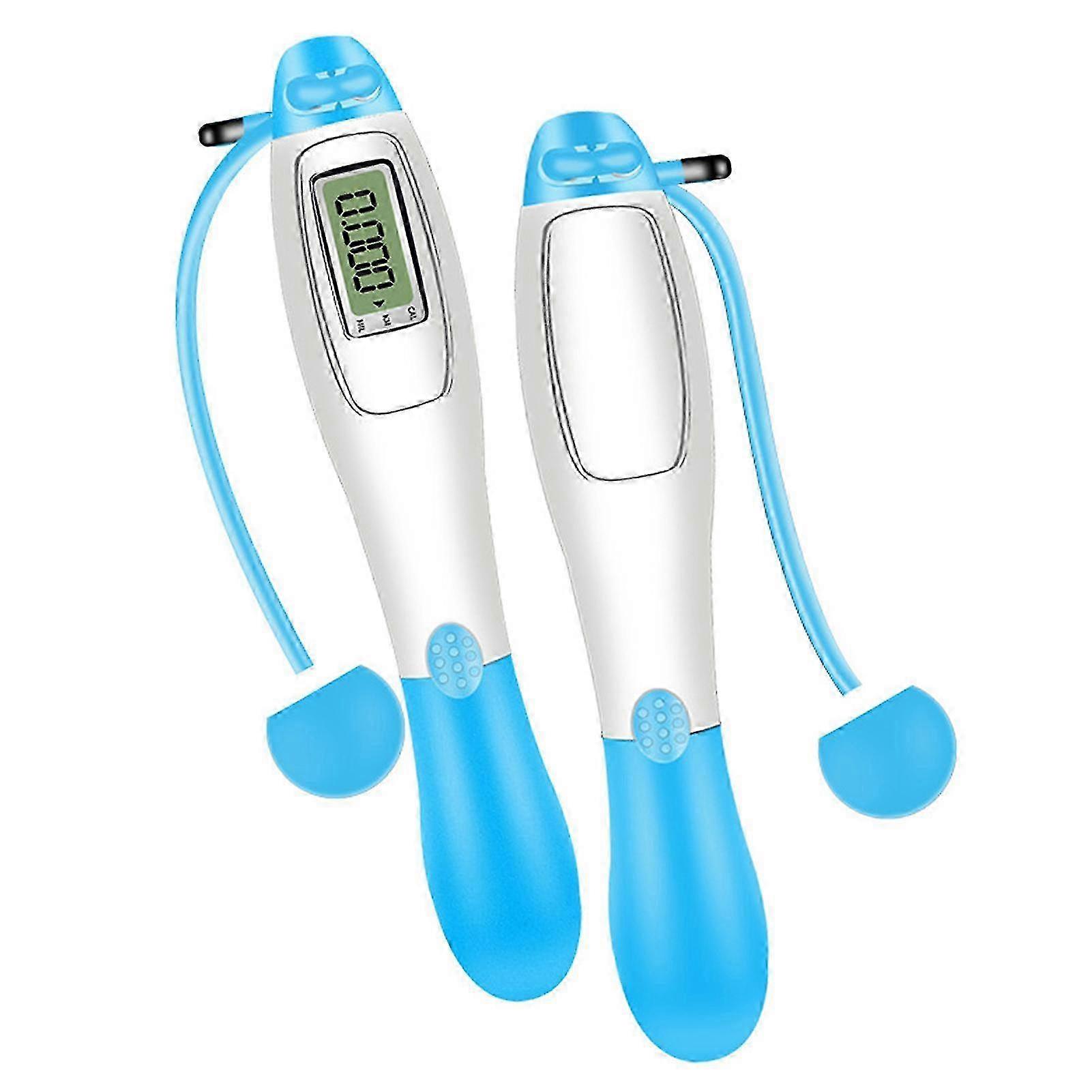 Smart counting jump rope, steel wire ski rope, two-way jump rope, adjustable ski rope, fitness rope, green, type A.