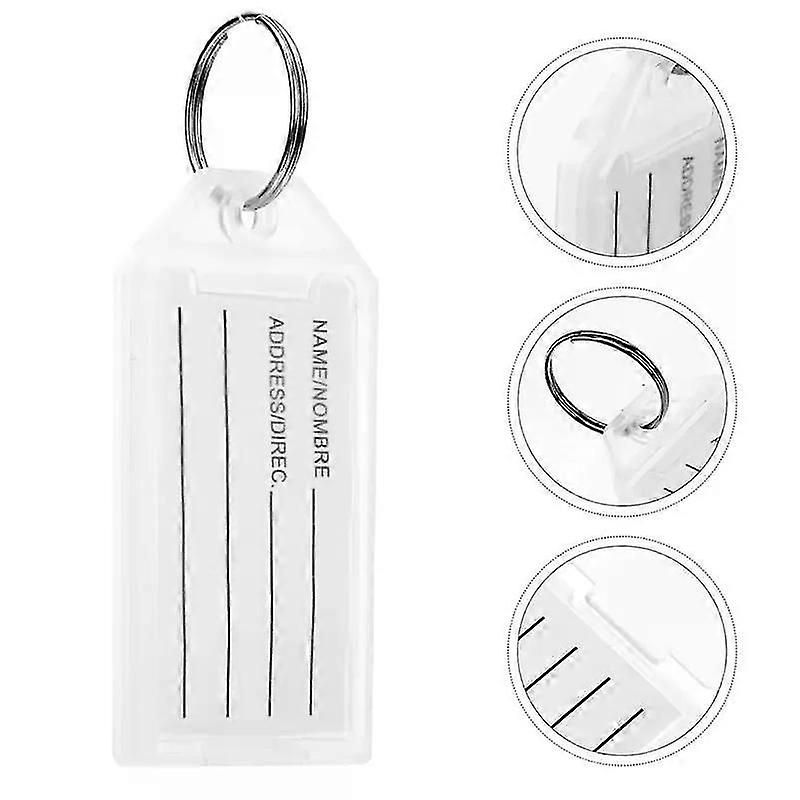 30Pcs Classification Tags Plastic Portable Hotel Key Labels for Hotel (White)