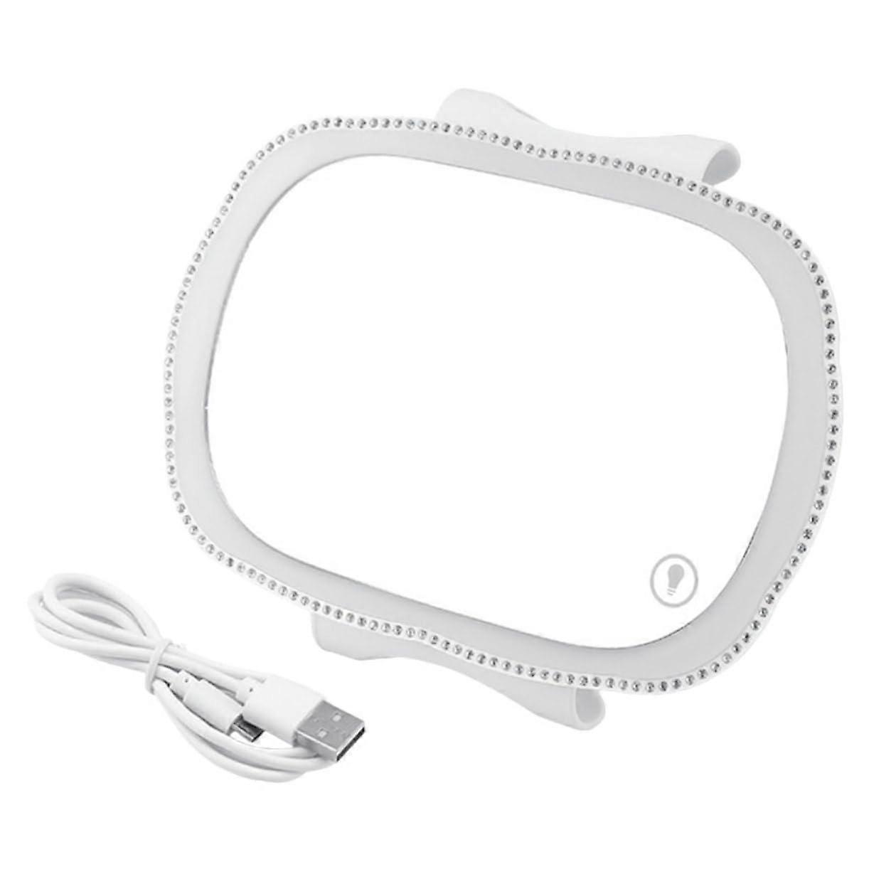 Car Visor Vanity Mirror with Lights, Touch Control LED, Adjustable Brightness, Universal Fit